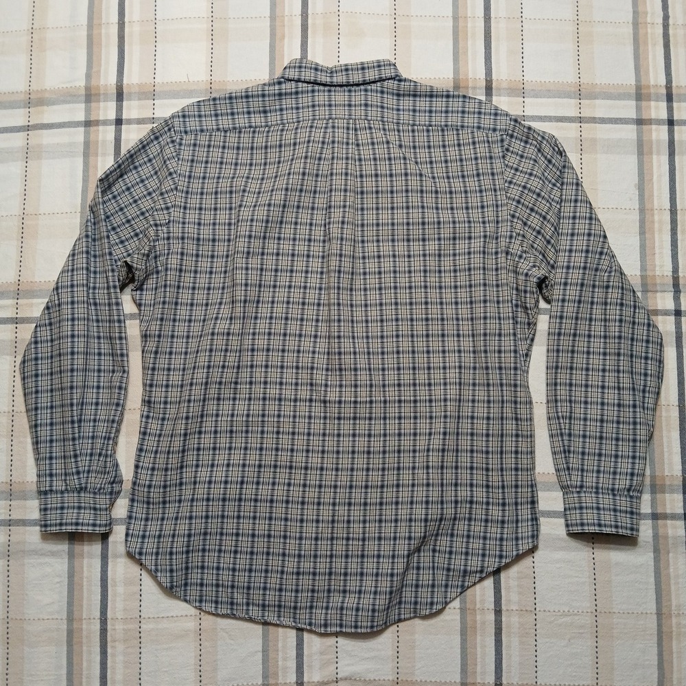 Polo Ralph Lauren 100% Cotton Classic Fit Blue Plaid L/S Button Shirt Size L - Picture 5 of 8